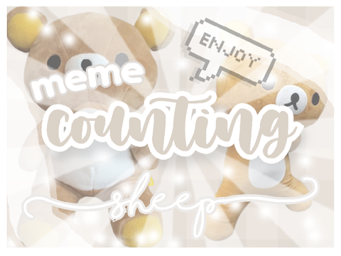 ₊˚ପ⊹ counting sheep meme