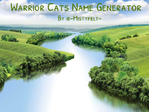 Warrior Cats Name Generator