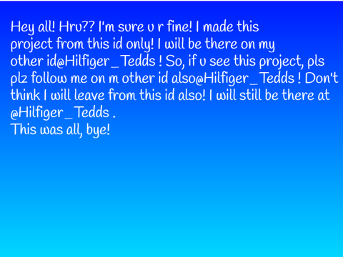 I will leave scratch from this id only.