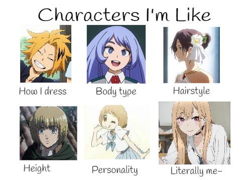 Characters I'm Like ^^