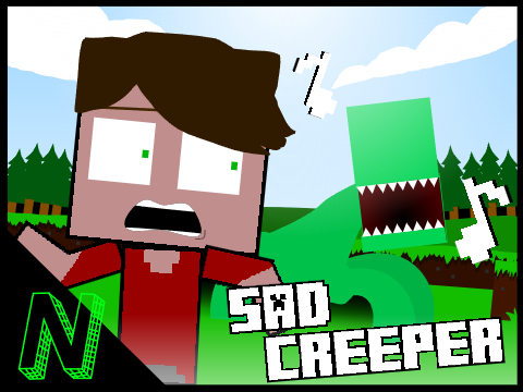 [Scary Ending]_Sad Creeper_ A Minecraft Song, Scratch Animation.
