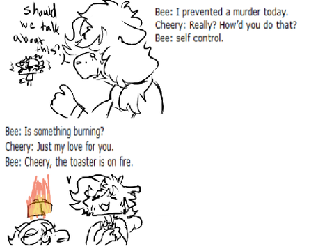 bee and cheery chaos