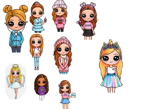 Draw so cute girls
