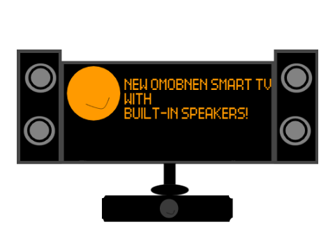 OMOBNEN SMART TV WITH BUILT-IN SPEAKERS! remix