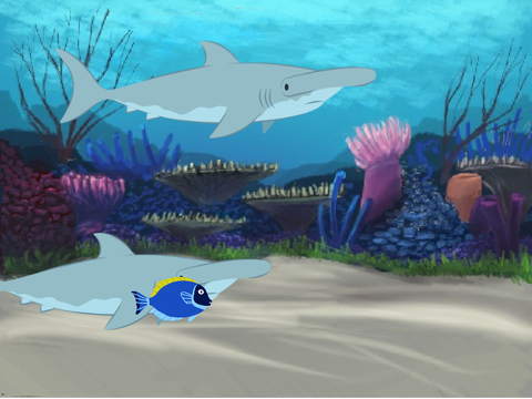 Fish and shark