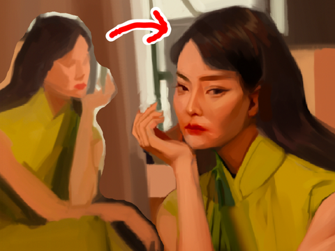 My digital painting process (っ˘ڡ˘ς)