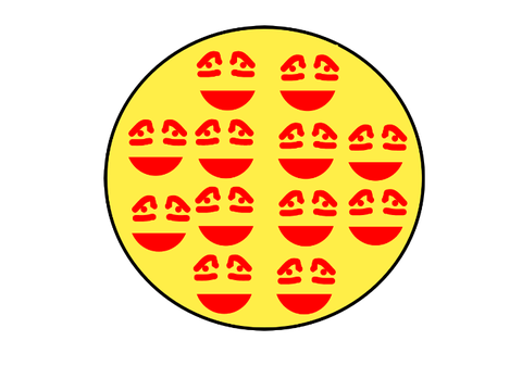 ball with twelve smiley faces