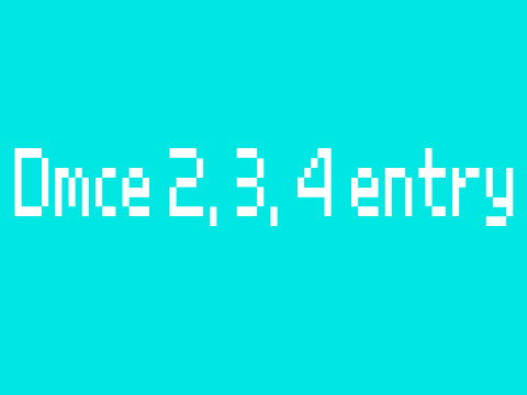 Dmce entry 2,3,4.
