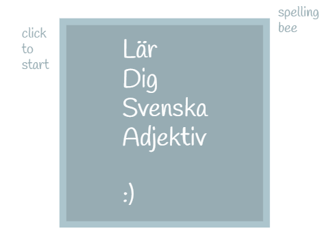 Learn swedish adjectives!
