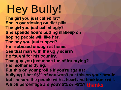 Remix this if you are against bullying 