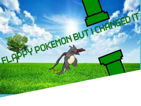 flappy pokemon but I changed it and the pokemon into a pencil sharpener