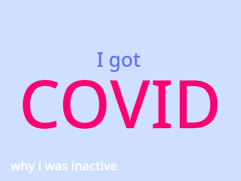 Why I have been inactive