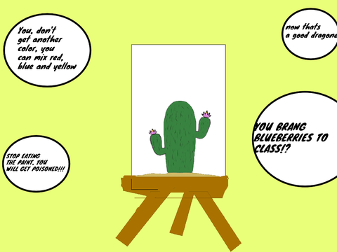 Art class: drawing cacti remix