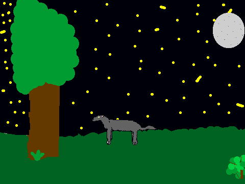 wolf running animation