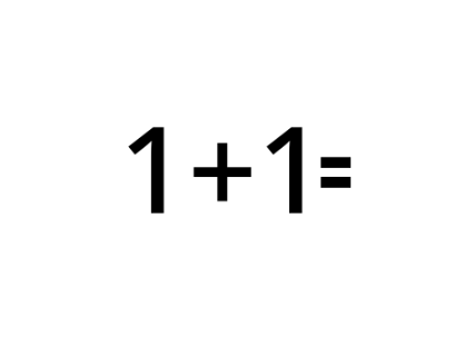 1+1=