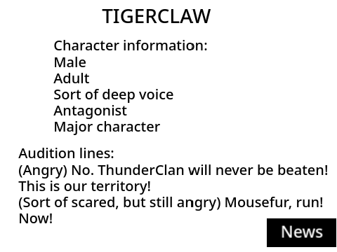 My Audition (Bluestar, Spottedleaf, and Sandpaw)