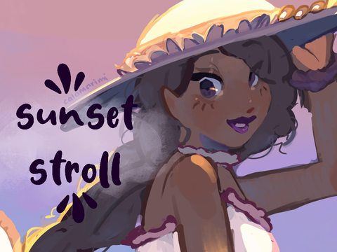 sunset stroll - art trade dump