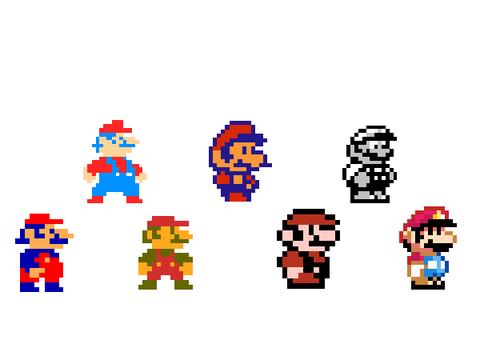 8-Bit (+16 bit) Mario Sprites (Reupload)