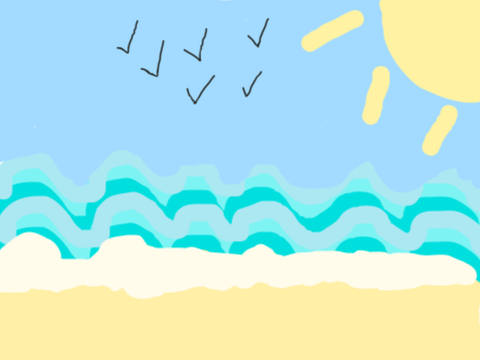 Paysage mer 100% pen
