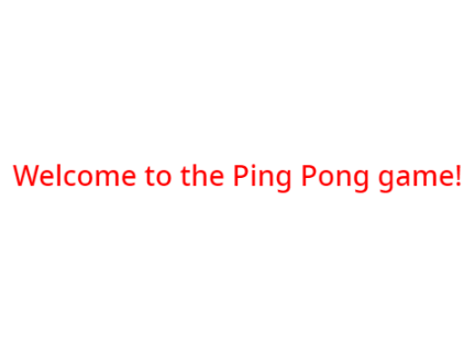 Ping Pong game part 2