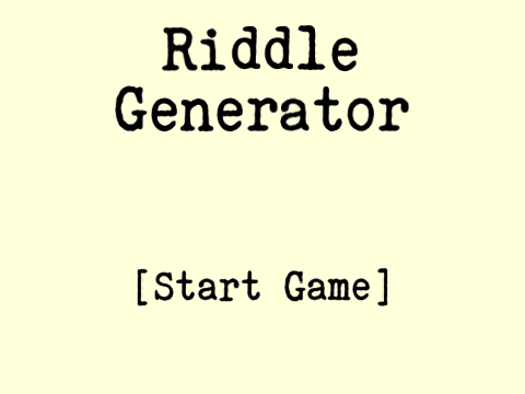 Riddle Generator