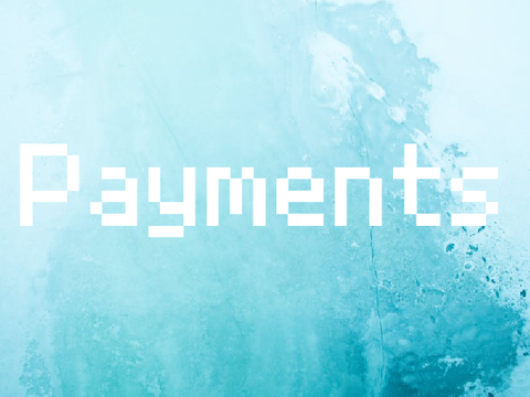 . painted badge at payments .