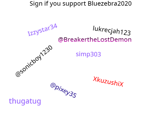 Sign if you Support @bluezebra2020  remix remix