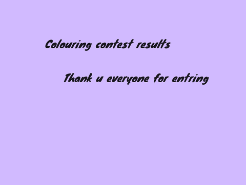 Coluring contest results 