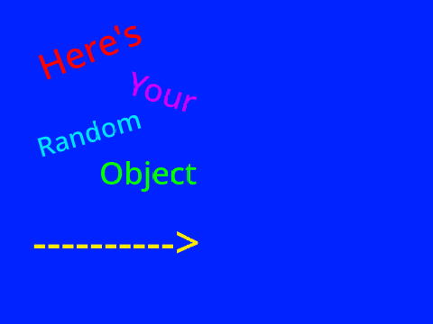 Random Object Genarator // 100 possibilitys