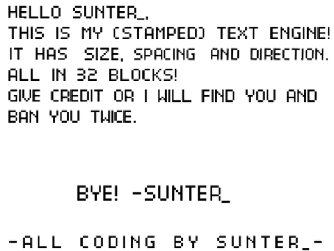 Stamped Text engine (pixel)