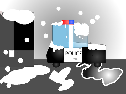 Snowy Police Car