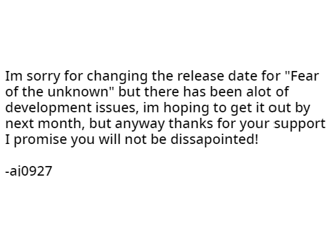 Fear of the unknown release held back