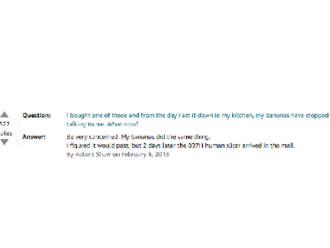 hutzler 571 banana slicer. silly amazon reviews