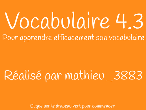 Vocabulaire 4.3
