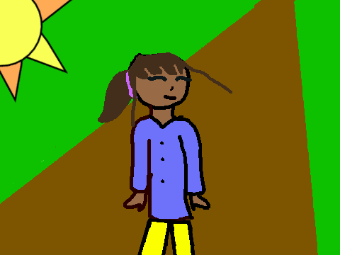 ANIMATION! girl walking in a park! loop