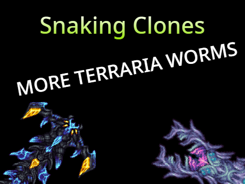 Snaking Clones MORE TERRARIA WORMS v0.35