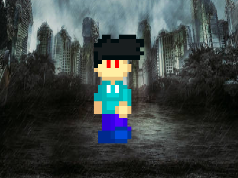 Pixel Jimmy walking towards you