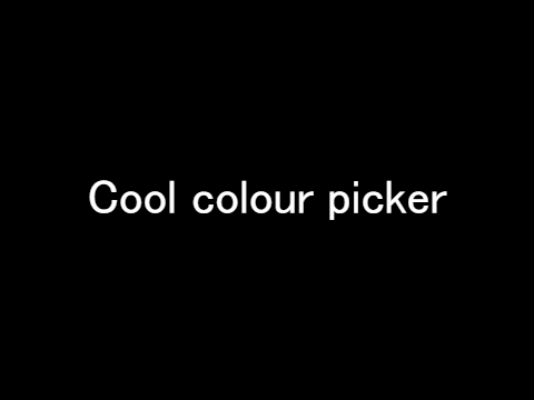Cool colour picker