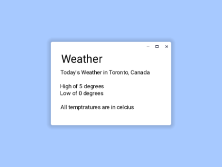 Weather App | Blue OS 7