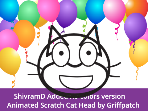 Animated Scratch Cat Head but no colors