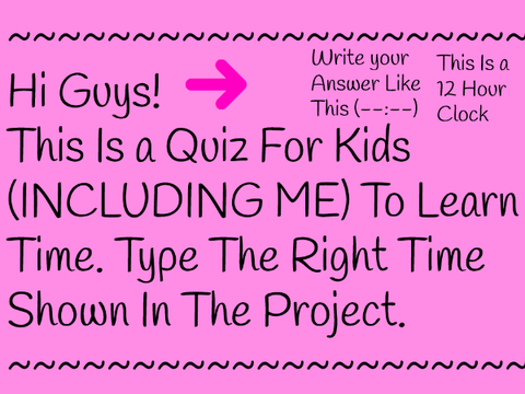 12 HOUR CLOCK QUIZ