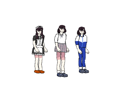 Anime Character V2 Pixel : Maid and Student