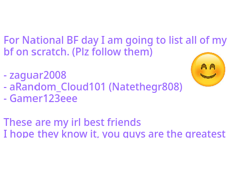 National Best friends day(Wednesday, June 8)