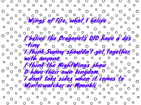 My Wings of Fire beliefs!