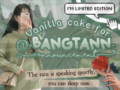 Cafe Order #1: Vanilla Cake for @-bangtann-