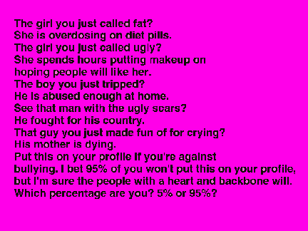 Bullying is a HUGE problem in the world and it stops now. remix