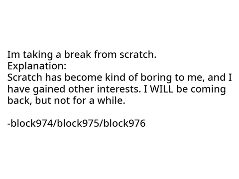 I'm Taking A Break