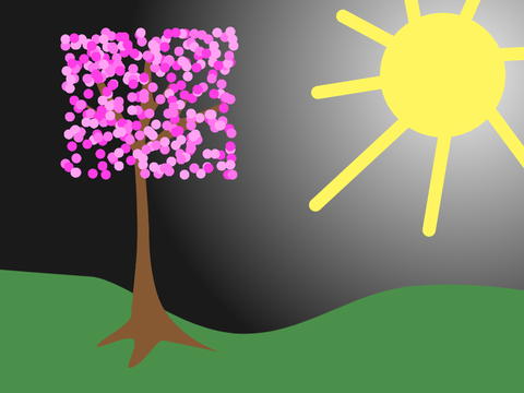 ❁cherry blossom tree❁ | interactive art scene |