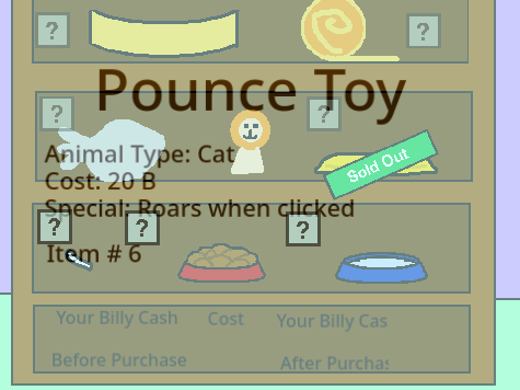 Store for Billy's Land :) remix