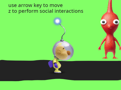 Louis eats at Pikmin Hut